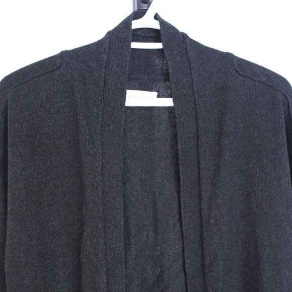 Aritzia Azure Skies Lenox Angora Cashmere Black‎ Midi Open Cardigan Sz XXS - Picture 3 of 14